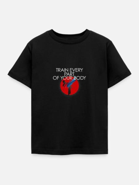 Train every part of your body bruce lee zitat - Kinder T-Shirt - Schwarz
