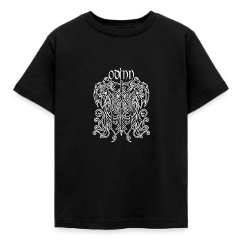 Odin Nordische Mythologie Walhalla Geschenk - Kinder T-Shirt - Schwarz - Vorne - AI Model Kid Female (0cm)