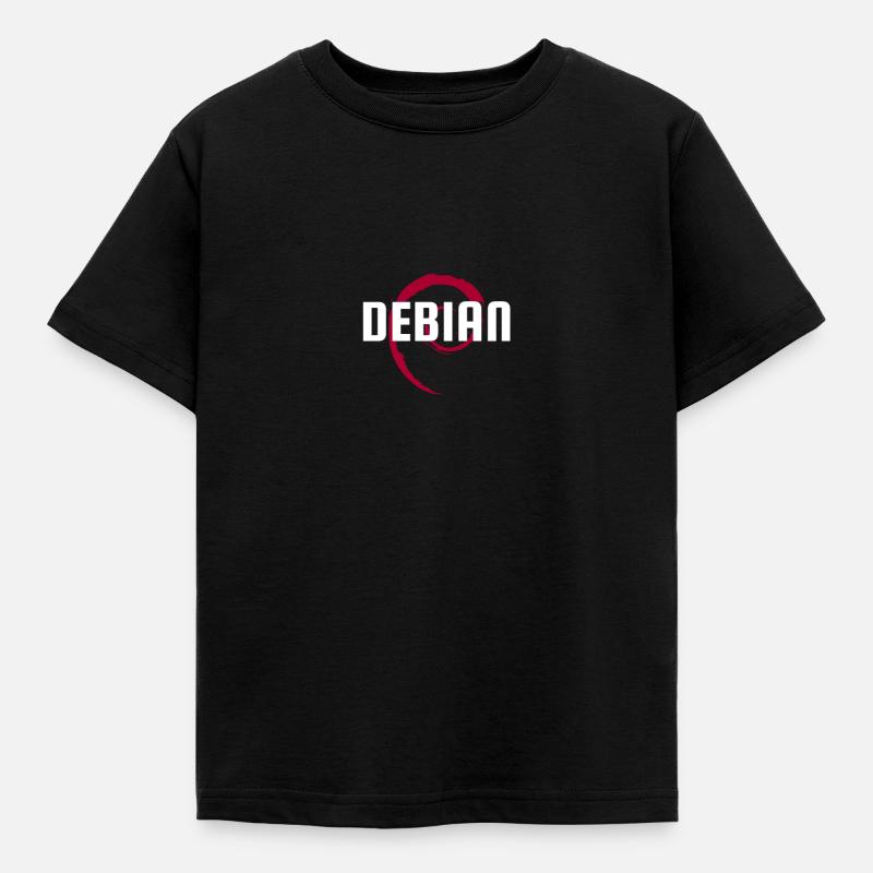 Debian - Kinder T-Shirt - Schwarz
