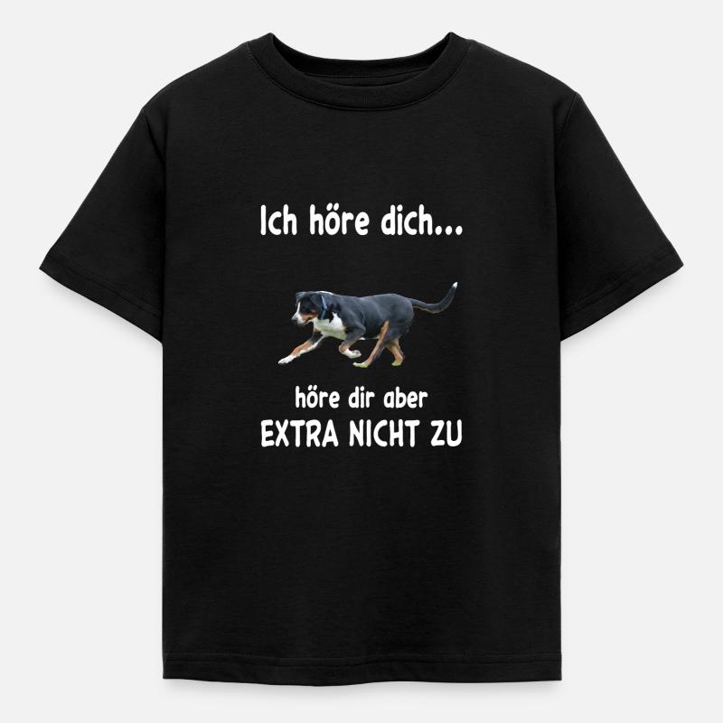Grosser Schweizer Sennenhund - Kinder T-Shirt - Schwarz