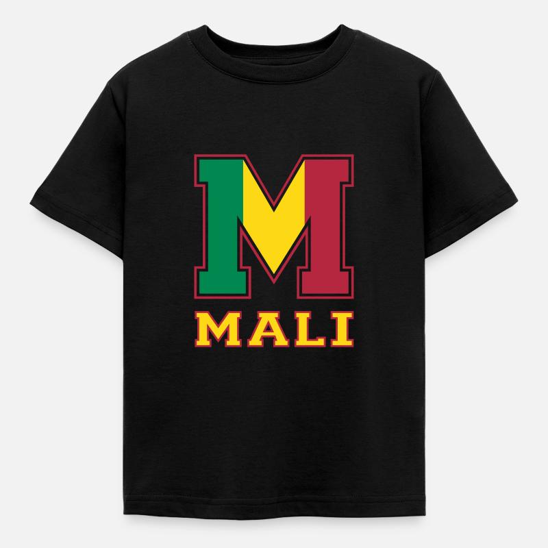 Athletisch Mali - Kinder T-Shirt - Schwarz
