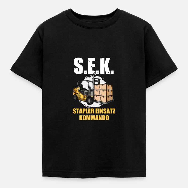 S.E.K Stapler Einsatz Kommando - Kinder T-Shirt - Schwarz