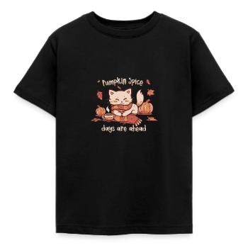 Pumpkin Spice Days - Kids' T-Shirt - black - Front - AI Model Kid Female (0cm)