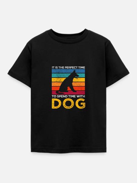 Lustiges Hundespruch Design - Kinder T-Shirt - Schwarz