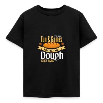 Cooles Brot backen Bäcker Spruch Motiv - Kinder T-Shirt - Schwarz - Vorne - AI Model Kid Female (0cm)