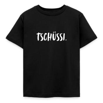 Bye. Farewell. Bye bye. Goodbye! - Kids' T-Shirt - black - Front - AI Model Kid Female (0cm)