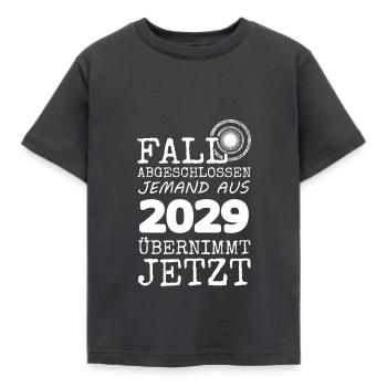 Fall 2029 - Kids' T-Shirt - dark grey - Front - AI Model Kid Female (0cm)