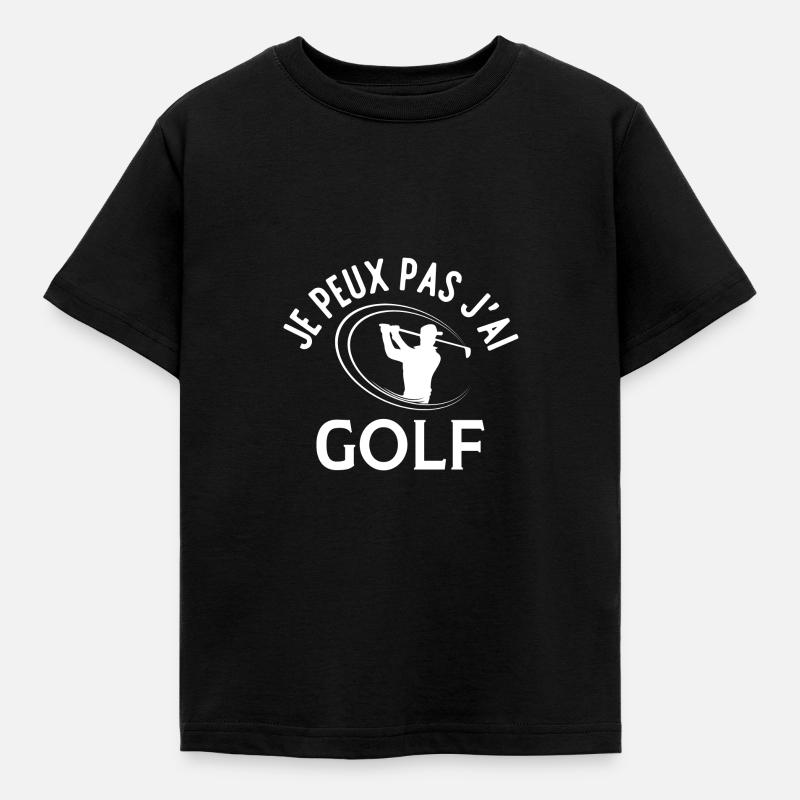 Je peux pas j'ai golf - T-shirt Enfant - noir