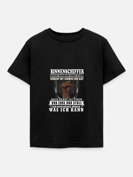 Binnenschiffer - Kinder T-Shirt - Schwarz