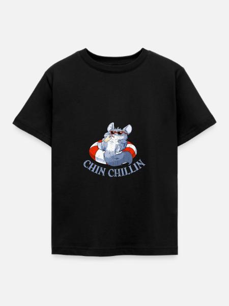 Chinchilla - Kinder T-Shirt - Schwarz