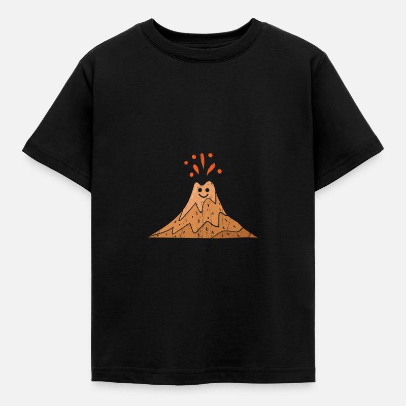 Cooles Vulkan Design - Kinder T-Shirt - Schwarz