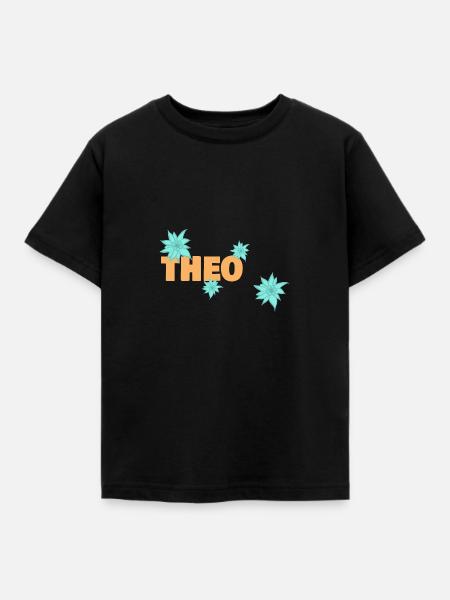 Edelweiß Theo - Kinder T-Shirt - Schwarz