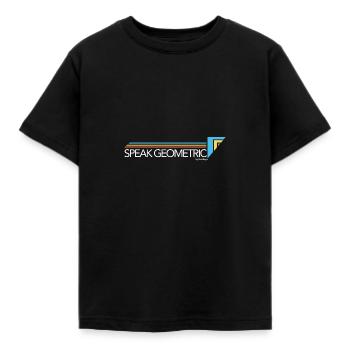 Speak Geometric by Cinodrago - Kids' T-Shirt - black - Front - AI Model Kid Female (0cm)