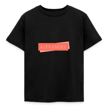 Shield ALEXANDER Alex Alexander - Kids' T-Shirt - black - Front - AI Model Kid Female (0cm)