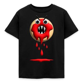 Halloween Donut rot vor Wut. - Kinder T-Shirt - Schwarz - Vorne - AI Model Kid Female (0cm)
