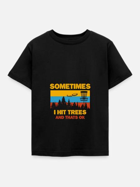 Discgolf Disc Golf Frisbeescheibe discgolfer - Kinder T-Shirt - Schwarz