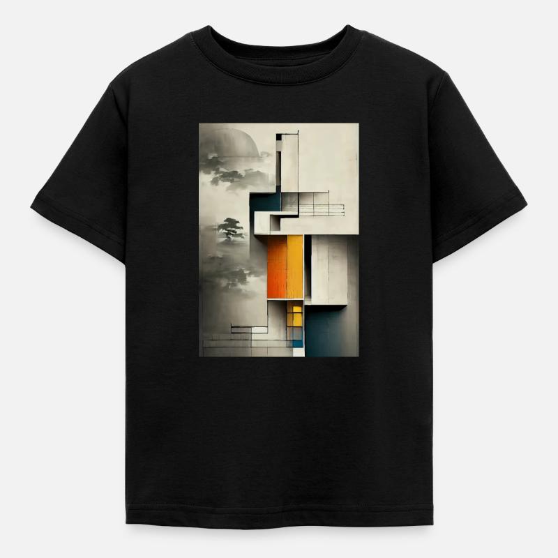 Unique Dirty Bauhaus Pattern - Kids' T-Shirt - black