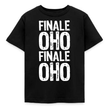 FINALE OHO - Fußball Sport Meisterschaft Gewinner - Kinder T-Shirt - Schwarz - Vorne - AI Model Kid Female (0cm)