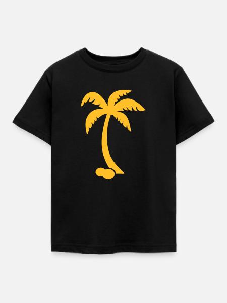 Palme - Kinder T-Shirt - Schwarz