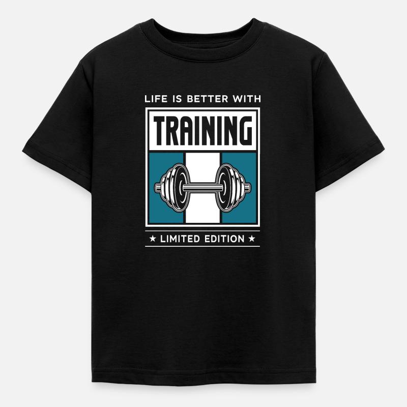 Training - Kinder T-Shirt - Schwarz