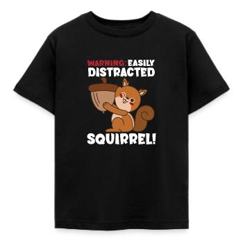 Eichhörnchen Haselnuss Squirrel Whisperer Sprüche - Kinder T-Shirt - Schwarz - Vorne - AI Model Kid Female (0cm)