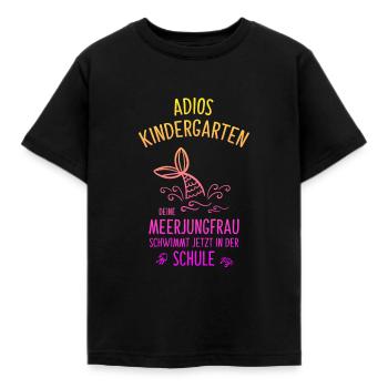 Einschulung Grundschule Erste Klasse Meerjungfrau - Kinder T-Shirt - Schwarz - Vorne - AI Model Kid Female (0cm)