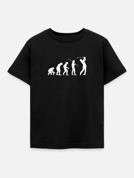 Evolution Golfer Golfsport - Kinder T-Shirt - Schwarz