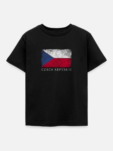 Tschechien Tschechische Flagge - Kinder T-Shirt - Schwarz
