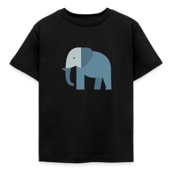 schlichter Elefant - Kinder T-Shirt - Schwarz - Vorne - AI Model Kid Female (0cm)