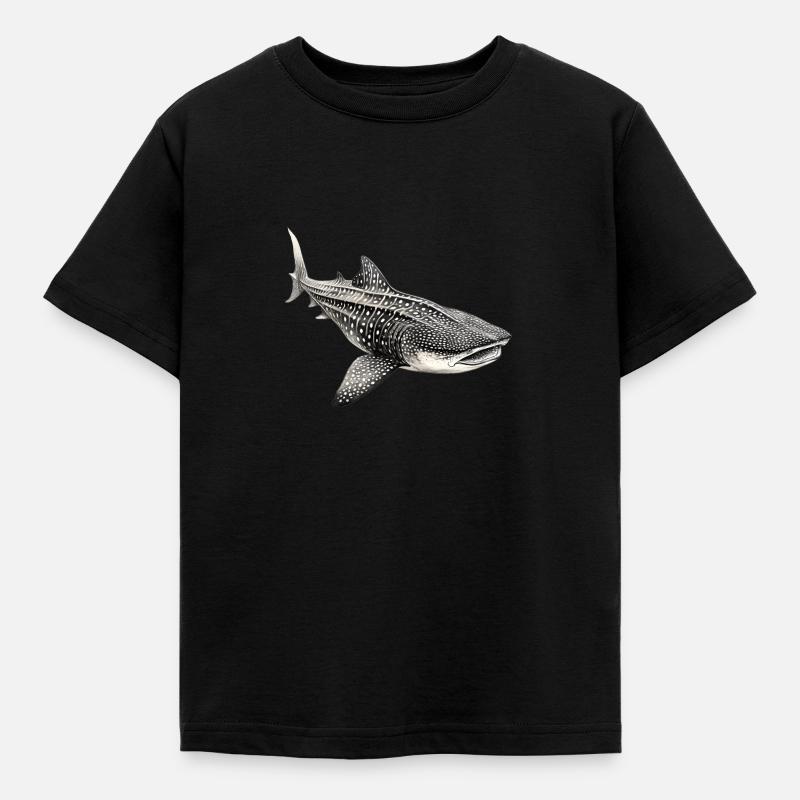 Walhai - Kinder T-Shirt - Schwarz