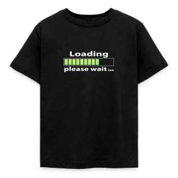 loading please wait - Kids' T-Shirt - black - Front - AI Model Kid Female (0cm)
