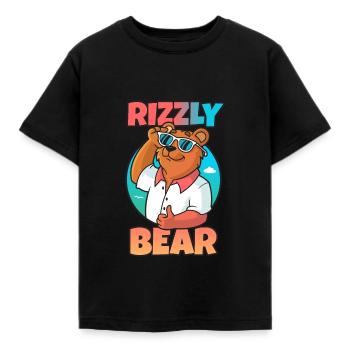 Ours rizzli - T-shirt Enfant - noir - Devant - AI Model Kid Female (0cm)