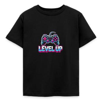 Joueur 🎮🚀 de niveau supérieur - T-shirt Enfant - noir - Devant - AI Model Kid Female (0cm)
