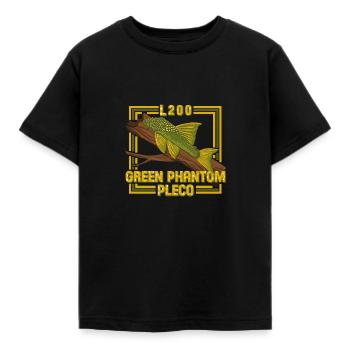 Green Phantom Pleco Wels L200 Aquarium Zierfisch - Kinder T-Shirt - Schwarz - Vorne - AI Model Kid Female (0cm)