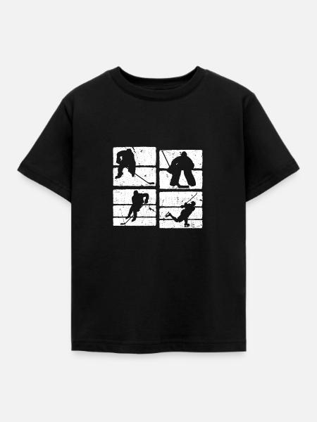 Distressed Ice Hockey - Kinder T-Shirt - Schwarz