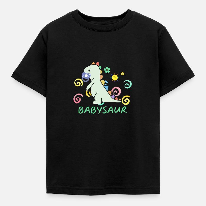 babysaur - Kids' T-Shirt - black