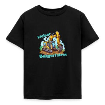 Baggerfahrer - Kinder T-Shirt - Schwarz - Vorne - AI Model Kid Female (0cm)