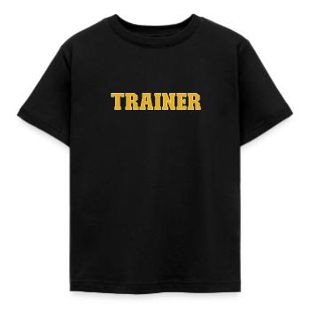 Trainer - Kinder T-Shirt - Schwarz - Vorne - AI Model Kid Female (0cm)