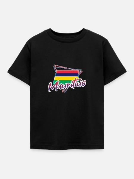 Mauritius - Kinder T-Shirt - Schwarz