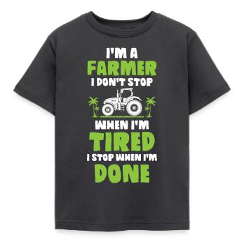 Farrner (en anglais seulement) - T-shirt Enfant - charbon - Devant - AI Model Kid Female (0cm)