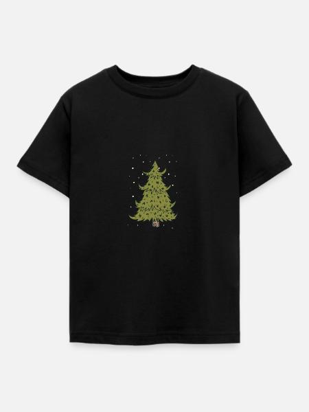 Tannenbaum - Kinder T-Shirt - Schwarz