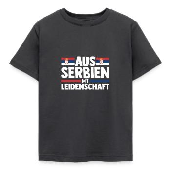 Serbian Serbian Serbia - Kids' T-Shirt - dark grey - Front - AI Model Kid Female (0cm)