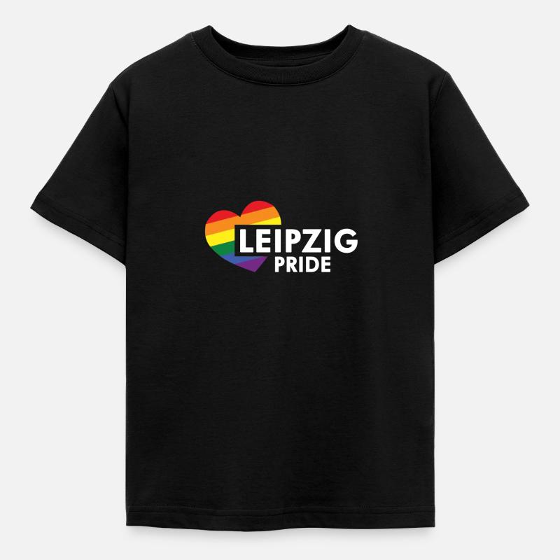 Leipzig Pride Rainbow (weiß) - Kinder T-Shirt - Schwarz