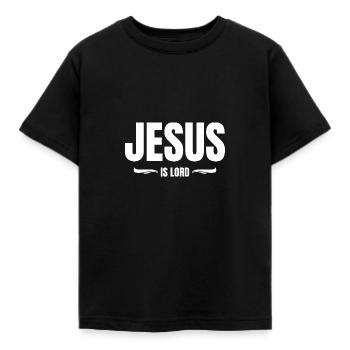 Jesus ist der Herr - Kinder T-Shirt - Schwarz - Vorne - AI Model Kid Female (0cm)