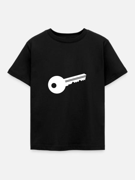 Schlüssel - Kinder T-Shirt - Schwarz