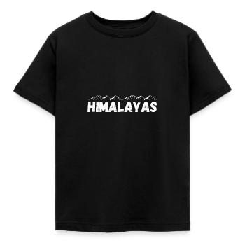 Himalayas Mountain Range - Kids' T-Shirt - black - Front - AI Model Kid Female (0cm)