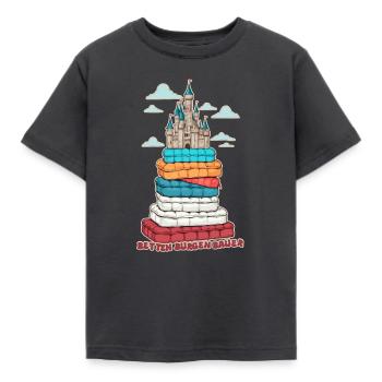 Betten Burgen Bauer - Kinder T-Shirt - Dunkelgrau - Vorne - AI Model Kid Female (0cm)