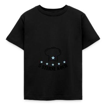 5 sterne koch - Kinder T-Shirt - Schwarz - Vorne - AI Model Kid Female (0cm)
