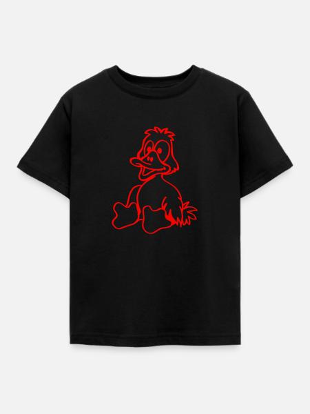 Entchen - Kinder T-Shirt - Schwarz