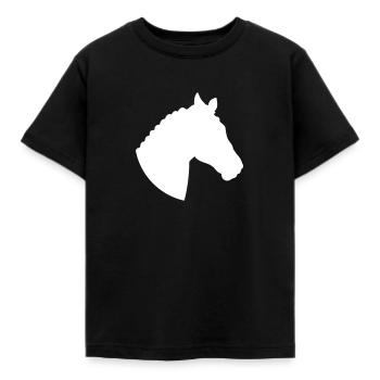 Pferdekopf Pferd - Kinder T-Shirt - Schwarz - Vorne - AI Model Kid Female (0cm)